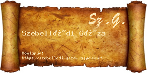 Szebellédi Géza névjegykártya